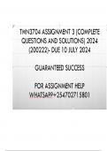 TMN3704 Assignment 3 (COMPLETE QUESTIONS AND SOLUTIONS) 2024 (200222)- DUE 10 July 2024