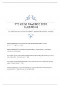 PTC CREO PRACTICE TEST QUESTIONS WITH GUARANTEED CORRECT ANSWERS