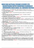 NSG 526 ACTUAL EXAM 3 OVER 170 QUESTIONS WITH VERIFIED CORRECT ANSWERS 2024-2025. A+ GRADE RATED