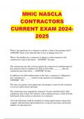 MHIC NASCLA CONTRACTORS CURRENT EXAM 2024-2025