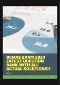 BCMAS EXAM 2024 LATEST QUESTION BANK WITH ALL ACTUAL SOLUTIONS!!