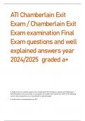 ATI Chamberlain Exit  Exam / Chamberlain Exit  Exam examination Final  Exam questions and well  explained answers year  2024/2025 graded a+