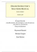 Solutions Manual For Calculus for Business, Economics, Life Sciences and Social Sciences 12th Edition By  Barnett Ziegler Byleen