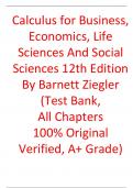 Test Bank For Calculus for Business, Economics, Life Sciences And Social Sciences 12th Edition By Barnett Ziegler 