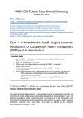 Summary Occupational Health Management - Tutorial (WHC4003) 