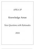 APEA 3P Knowledge Areas Exam (New Questions with Rationales) 2024