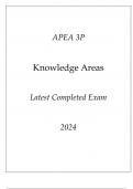 APEA 3P Knowledge Areas Latest Completed Exam 2024