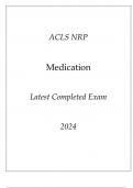 ACLS NRP Medication Latest Completed Exam 2024