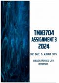 TMN3704 Assignment 4 2024 | Due 15 August 2024