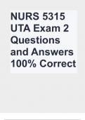 NURS 5315 UTA Exam 2 Questions and Answers 100% Correct