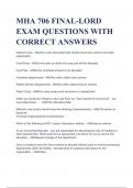 Exam (elaborations) mha 706 