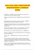 2024-2025 DMV FIREFIGHTER ENDORSEMENT CURRENT EXAM