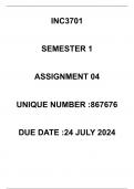 INC3701 ASSIGNMENT 04 2024(COMPLETE ANSWERS )DUE DATE 24 JULY 2024-Inclusive Education(867676)