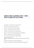 ABEKA PRE-ALGEBRA UNIT 1 TEST WITH COMPLETE SLUTIONS