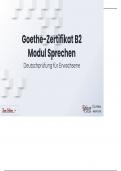 Fit und Bereit zum Goethe-Zertifikat B2 - Teil Sprechen