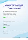 Exam 1: NUR 3219C (Latest 2024- 2025 Update) Adult Acute Conditions | Exam Prep Questions and Verified Answers- Grade A -100% Correct