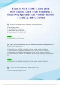 Exam 3: NUR 3219C (Latest 2024- 2025 Update) Adult Acute Conditions | Exam Prep Questions and Verified Answers- Grade A -100% Correct