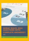 NORAC RULES 2024 QUESTIONS WITH COMPLETE ANSWERS!!