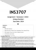  INS3707 Assignment 2 (ANSWERS) Semester 2 2024 - DISTINCTION GUARANTEED