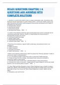 NCLEX Questions Chapter 1-4 Questions and Answers with complete solutions