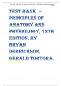 TESTBANK PRINCIPLES OF ANATOMY AND PHYSIOLOGY 12TH EDITION BY BRYAN DERRICKSON LATEST EDITION