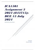 ICA1501 Assignment 3 2024 (843715)- DUE 15 July 2024