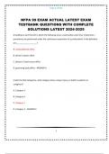 NFPA 99 EXAM ACTUAL LATEST EXAM TESTBANK QUESTIONS WITH COMPLETE SOLUTIONS LATEST 2024-2025