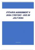 PYC4803 Assignment 2 2024 (785738) - DUE 26 July 2024