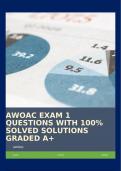 AWOAC EXAM 1 QUESTIONS WITH 100% SOLVED SOLUTIONS GRADED A+