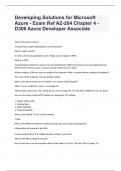 Developing Solutions for Microsoft Azure - Exam Ref AZ-204 Chapter 4 - D306 Azure Developer Associate