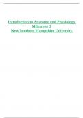 Introduction to Anatomy and Physiology  Milestone 3 New Southern Hampshire University 