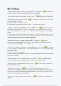 My Gallup Questions with 100% Actual correct answers | verified | latest update | Graded A+ | Already Passed | Complete Solution 2024 - 2025