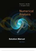 Solutions Manual Numerical Analysis 9th edition by Burden & Faires A+ 