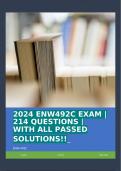 2024 ENW492C EXAM | 214 QUESTIONS | WITH ALL PASSED SOLUTIONS!!