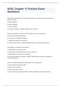 XCEL Chapter 17 Practice Exam Questions.