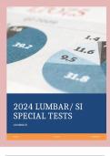 2024 LUMBAR/ SI SPECIAL TESTS