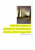 TMN3704 Assignment 4 (COMPLETE ANSWERS) 2024 (200235) - DUE 15 August 2024