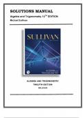 SOLUTIONS, SOLUTIONS MANUAL FOR Algebra and Trigonometry 12th Edition Michael Sullivan (CHAPTER 1-14)