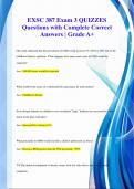 EXSC 387 Exam 3 QUIZZES Questions with Complete Correct Answers | Grade A+