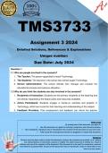 TMS3733 Assignment 3 (COMPLETE ANSWERS) 2024 