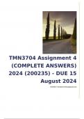 TMN3704 Assignment 4 (COMPLETE ANSWERS) 2024 (200235) - DUE 15 August 2024