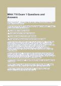 MHA 710 Exam 1 Questions and Answers