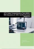 ICTL Cyber Comprehensive Test (2024) || With Questions & 100% Verified Answers (Rated A+)