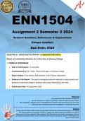 ENN1504 Assignment 2 (COMPLETE ANSWERS) Semester 2 2024