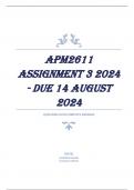 APM2611 Assignment 3 2024 - DUE 14 August 2024