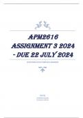 APM2616 Assignment 3 2024 - DUE 22 July 2024