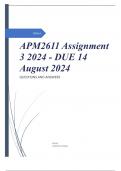 APM2611 Assignment 3 2024 - DUE 14 August 2024