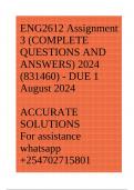 ENG2612 Assignment 3 (COMPLETE ANSWERS) 2024 (831460) - DUE 1 August 2024