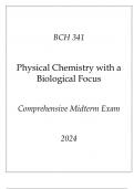 (ASU Online) BCH 341 Physical Chemistry with a Biological Focus Comprehensive Midterm Exam