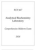 (ASU Online) BCH 467 Analytical Biochemistry Laboratory Comprehensive Midterm Exam 2024.